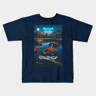 Rocky Mountain National Park Poster - Nymph Lake Kids T-Shirt